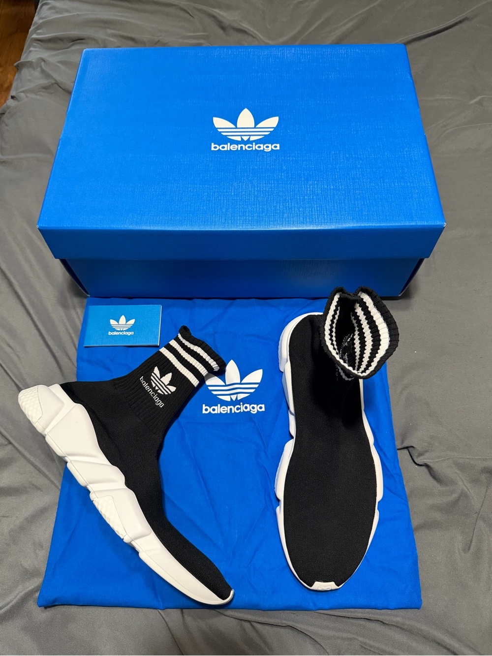 Balenciaga x Adidas Speed  Trainer sneakers Black/White EU 42 US 9